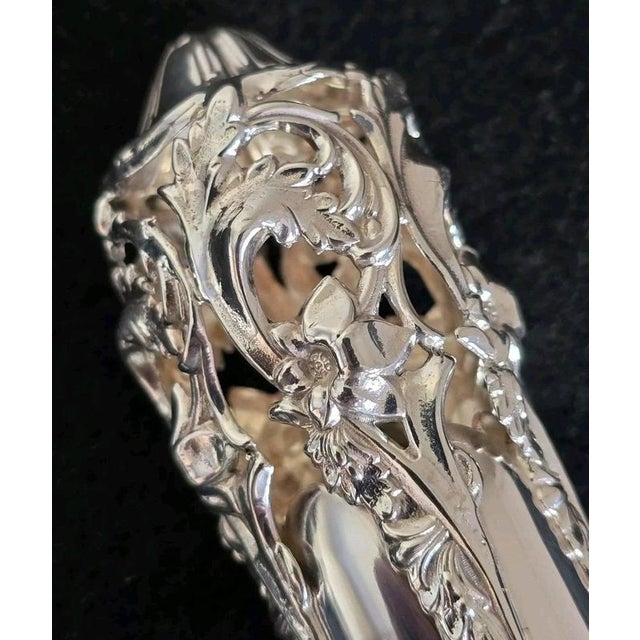 2000 - 2009 Sterling Silver Pierced Posy Holder by Hugh Crawshaw, Sheffield, 2004 For Sale - Image 5 of 18