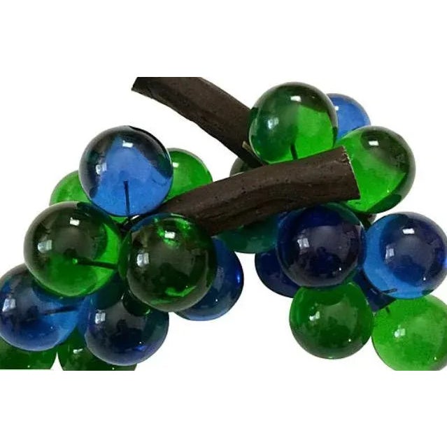 Blue & Green Lucite Grape Cluster - Pair For Sale - Image 4 of 4