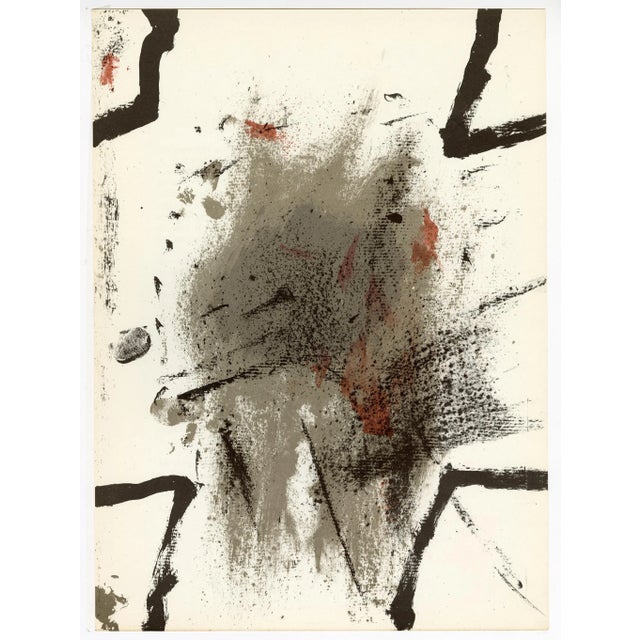 Antoni Tàpies "Composition" by Antoni Tapies, Lithograph From "Derriere Le Miroir No. 175" (1968) For Sale - Image 4 of 4