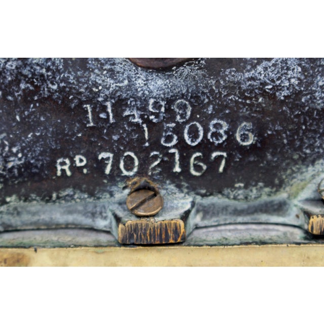 1920s 1924 English Brass Ship Inkstand For Sale - Image 5 of 7