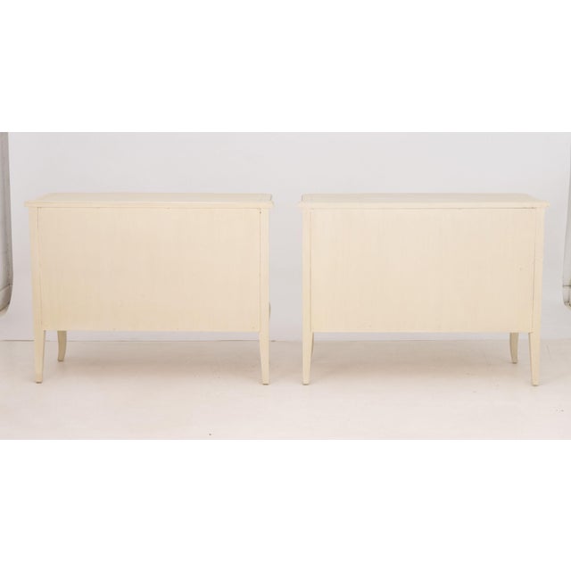 Cream French Style Cream Painted Commodes, Pair For Sale - Image 8 of 9