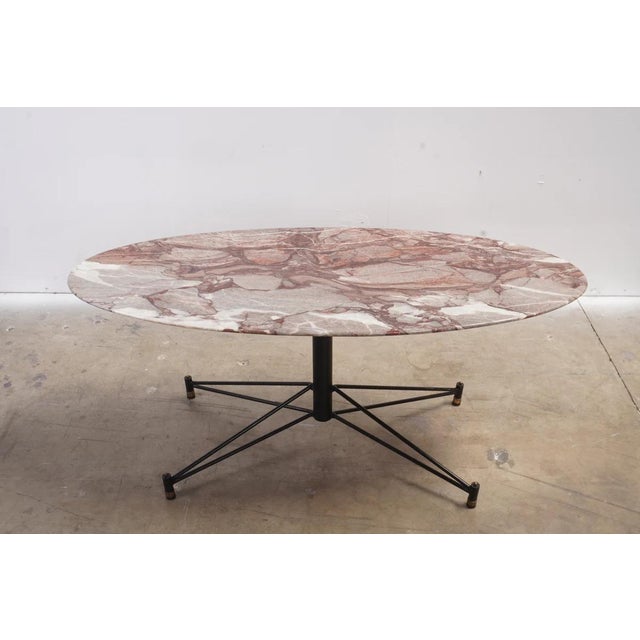 Vintage Italian Osvaldo Borsani Style Mid Century Marble Coffee Table, C1960s For Sale - Image 4 of 5