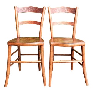 Vintage Peasant Chairs, 1920s, Set of 2 For Sale