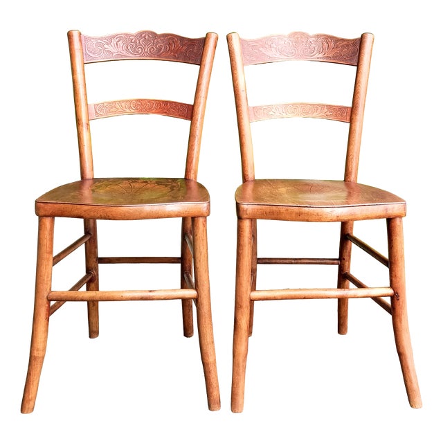 Vintage Peasant Chairs, 1920s, Set of 2 For Sale