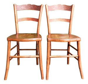 Vintage Peasant Chairs, 1920s, Set of 2