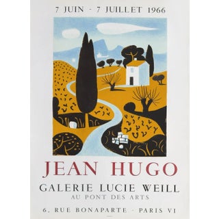 1966 Jean Hugo Lucie Weill Gallery Lithograph Poster For Sale