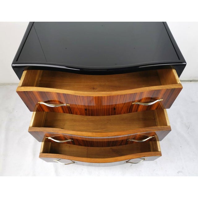Black Art Deco French Rosewood Chest of Drawers, 1930s For Sale - Image 8 of 13