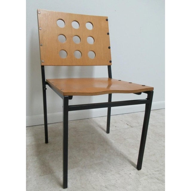 1990s Michael Graves Design Kron Prototype Stack Concept Side Chair Round Pilon B For Sale - Image 5 of 15