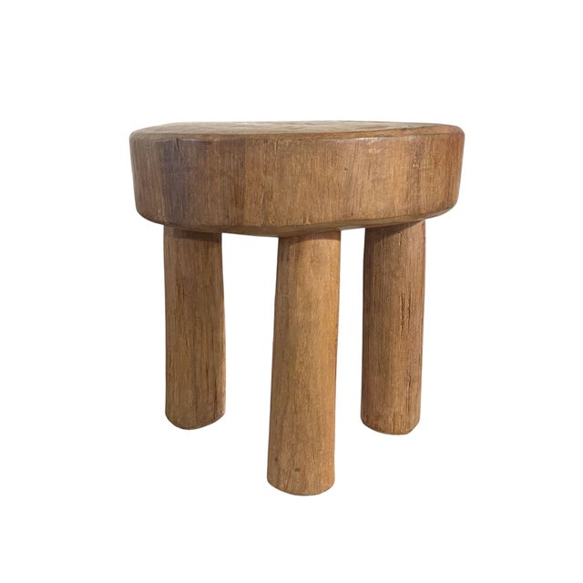 African Vintage Carved Wood Milk Stool Hehe Gogo People Tanzania 12" H For Sale In New York - Image 6 of 7