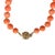 Mid 20th Century Vintage Coral Bead Necklace With 14k Gold Clasp For Sale - Image 5 of 5