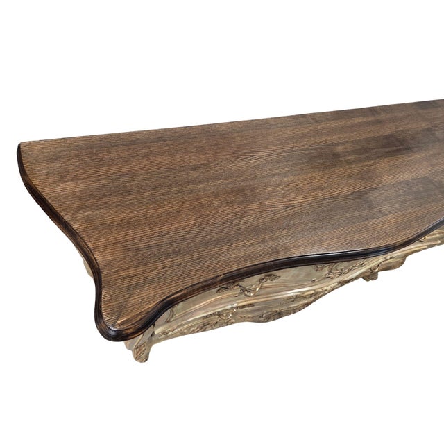 Vintage Italian Lewis Mittman Bombe Chest of Drawers, Louis XV French Provincial Carved Commode, Attributed For Sale In Phoenix - Image 6 of 9