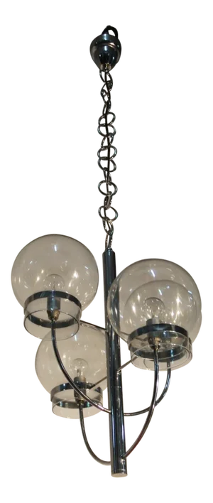 Italian Glass Globes Chandelier, 1970s