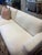 2020s Lee Industries 8 Foot Two Cushion Sofa With Oak Base in White Woven Fabric For Sale - Image 5 of 12