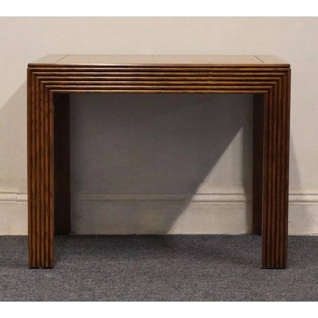 Altavista Lane Walnut Rustic Mediterranean Style 22x28" Accent End Table W. Banded Top For Sale In Kansas City - Image 6 of 8