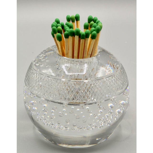 Thomas Webb & Sons Thomas Webb Controlled Bubble Crystal Match Striker For Sale - Image 4 of 9