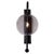 Metal Naples Black Gunmetal Wall Sconce by Schwung For Sale - Image 7 of 7