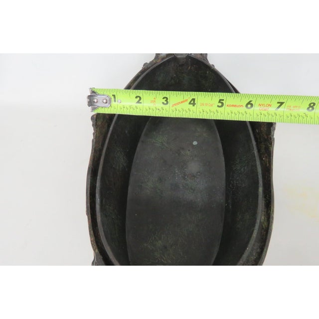 Metal Jardiniere Planter Rococo Style Scrollwork Footed Centerpiece Bowl 4957b For Sale - Image 9 of 18