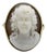 Late 20th Century Victorian High Relief Cameo of Young Maiden in 14k Gold Ring, Size 9.5 For Sale