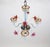 Baroque Mid-Century Baroque Style Floral Opaline Three Arm Murano Chandelier Having Rigaree Trim For Sale - Image 3 of 12