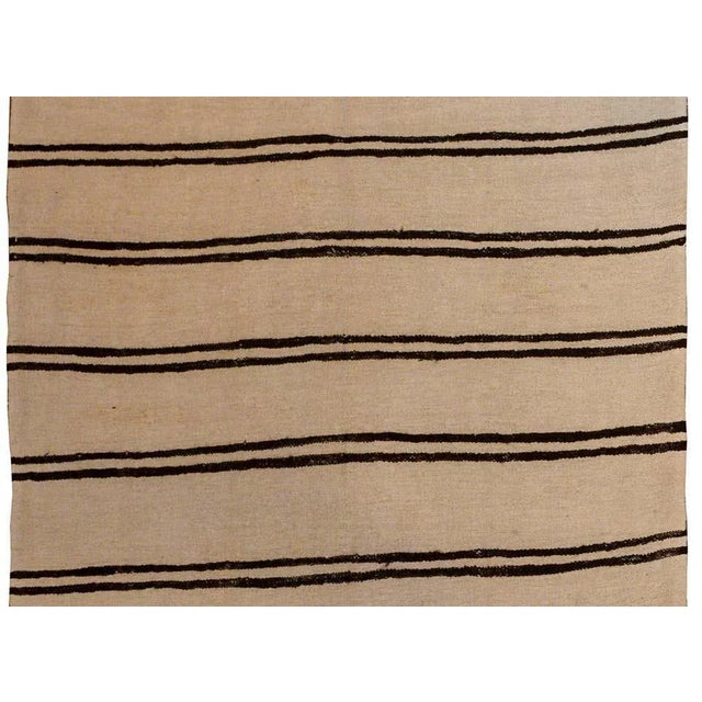 Tribal Vintage Turkish Konya Kilim Rug For Sale - Image 3 of 9