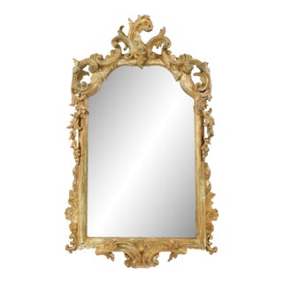 18th Century Italian Rococo Giltwood Wall Mirror, C. 1750 For Sale