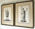 This pair of framed 18th-century Neoclassical Neapolitan etchings depict ancient Roman bronze statues discovered during...