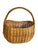French Provincial Early 20th Century French Wicker Gathering Basket With Bentwood Handle | French Provincial Market Basket For Sale - Image 3 of 11