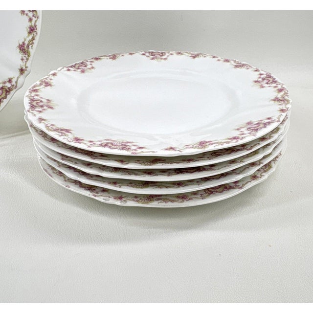 Antique Theodore Haviland Limoges 7-Pc Set – Schleiger 1047 for J. Seth Hopkins For Sale - Image 9 of 10