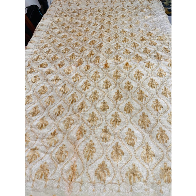 Late 20th Century Tablecloth/Napkins Vintage Embroidered Ghabani Style For Sale - Image 5 of 12