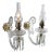 Antique Wall Lamps in Glass, Italy, Set of 2 For Sale