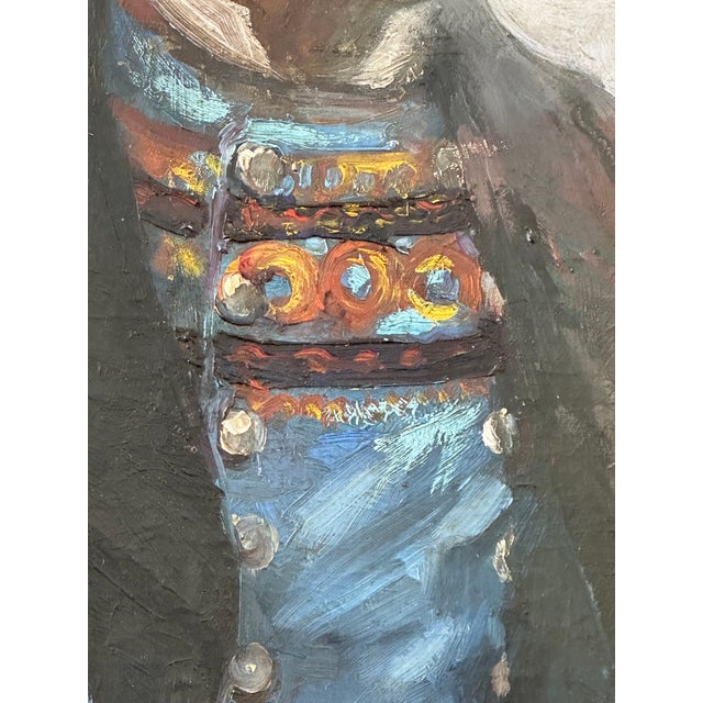 Ebony Early 20th Century Breton Grand Père Painting, Framed For Sale - Image 8 of 8