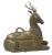 Mid-Century Modern Large Vintage Midcentry Brass Deer Box W/ Handle For Sale - Image 3 of 10