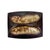 Distinctive vintage Japanese ceramic box featuring a deep brown glaze and a sculptural, abstract design across the fitted...