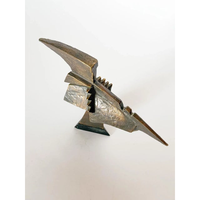 Brutalist Abstract Cast Bronze Sculpture, "The Hunter," Wilbert Verhelst (American, 1923–2012), Signed and Dated 1978 For Sale - Image 4 of 13