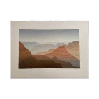 1990s "Grand Canyon, Arizona and Nevada" Minimalist Landscape Silkscreen Limited Edition Print by Peter and Traudl Markgraf For Sale