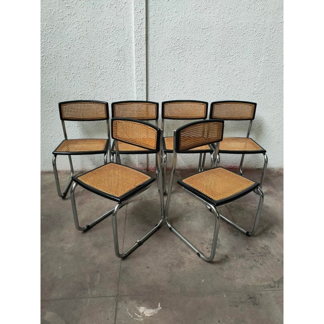Black Mid-Century Modern Chairs by Marcel Breuer, 1990, Set of 6 For Sale - Image 8 of 8