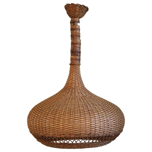 Mid-Century Danish Rattan Pendant, 1960s For Sale - Image 11 of 11