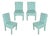 Set of Four Parsons Style Side Chairs in Custom Meg Braff Designs Vienna Woods Fabric For Sale