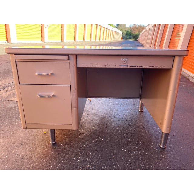 Vintage Steelcase Metal Executive Desk Chairish