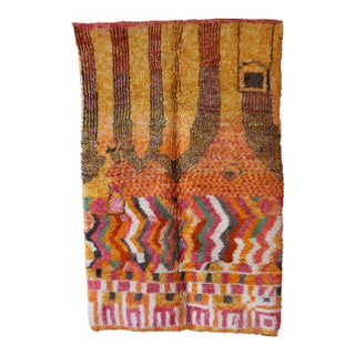 Contemporary Moroccan Rug - 4'12" X 7'9" Ft For Sale