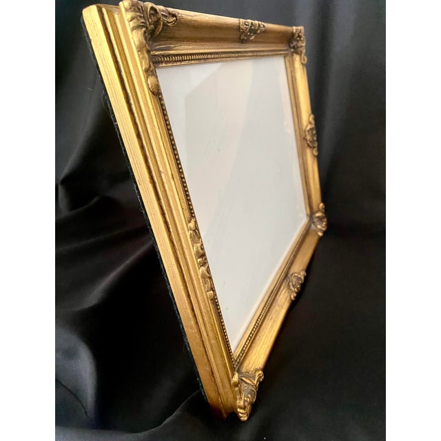 Wood Vintage Carr Frame Ornate Baroque Gold Gilt Style Wood Frame - 8x10. For Sale - Image 7 of 15