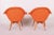 Mid-Century Orange Beech Armchairs attributed to Miroslav Navratil, 1950s, Set of 2 For Sale - Image 4 of 7