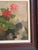 Cream Vintage Oil Painting of Geraniums in Pots For Sale - Image 8 of 10