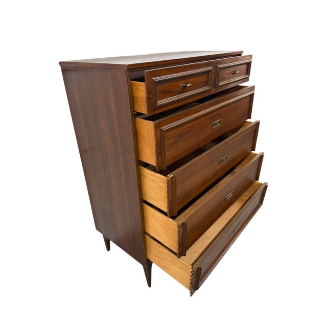 Mid-Century Modern 3-Piece Walnut Bedroom Set For Sale - Image 4 of 14