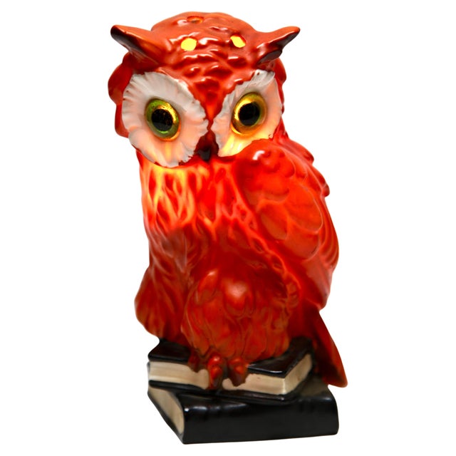 Owl Perfume Lamp by Carl Scheidig, Germany, 1930s For Sale - Image 9 of 9