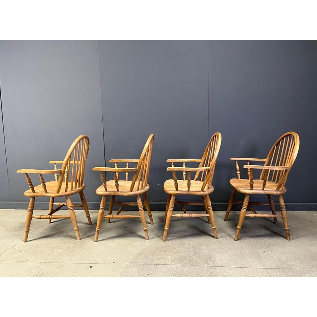 English Windsor Style Dining Chairs, 1960, Set of 4 For Sale - Image 11 of 14