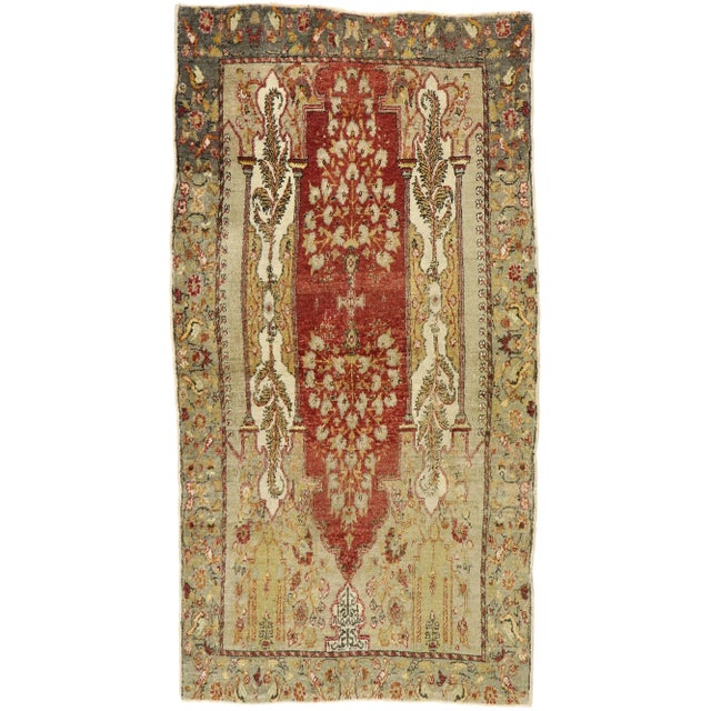 Vintage Turkish Oushak Rug, 03'10 X 07'02 For Sale - Image 10 of 10