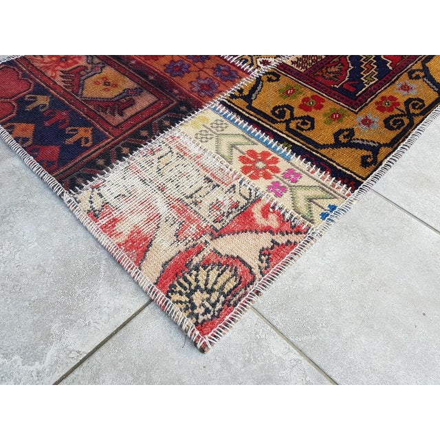 Mid 20th Century Bohemain Handknotted Wool Runner For Sale - Image 9 of 10