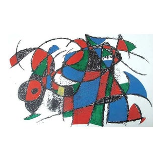 Joan Miro Original Lithograph V2-3d Mourlot 1975 For Sale