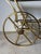 Metal 1960s Italian Hollywood Regency Scrolled Brass & Black Glass Two-Tier Bar Cart For Sale - Image 7 of 14